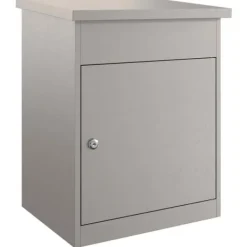 Hot Paketlåda i Cortenstål - Modern och Låsbar Design | Storlek: 44x35x59 cm | Färg: Rostig Postlådor & Brevlådor
