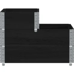 Sale Pallkrage 3 nivåer svart 120x80 cm massiv furu Planteringsbänkar