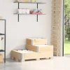 vidaXL Pallkrage 3 nivåer 120x80 cm massiv furu