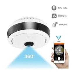 Panoramautsikt WiFi IP Night Vision Säkerhetskamera