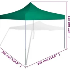 Outlet Partytält & paviljoner - Living Grönt hopfällbart tält 3 x 3 m Tält & Lusthus