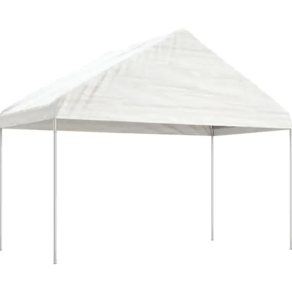 Discount Partytält & paviljoner - Living Paviljong med tak vit 13,38x4,08x3,22 m polyeten Tält & Lusthus