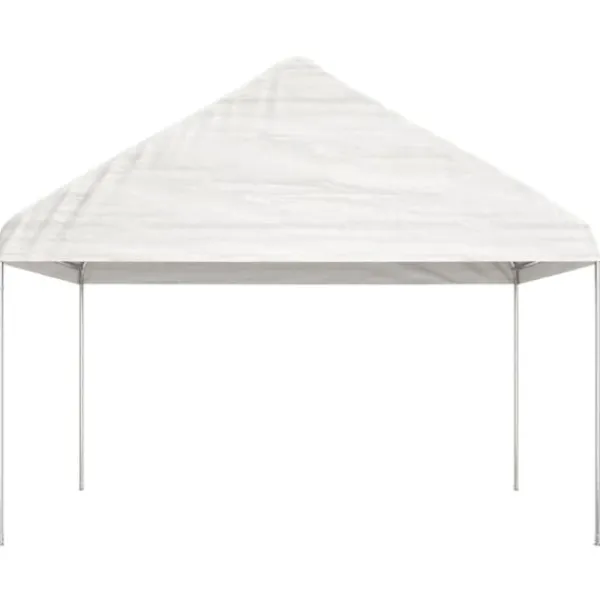 Discount Partytält & paviljoner - Living Paviljong med tak vit 13,38x4,08x3,22 m polyeten Tält & Lusthus