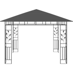 Partytält & paviljoner - Living Paviljong med myggnät 3x3x2,73 m antracit 180 g/m² Tält & Lusthus