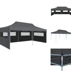 Outlet Partytält & paviljoner - Living Pop-Up hopfällbart partytält med sidoväggar 3x6 m antracit Tält & Lusthus
