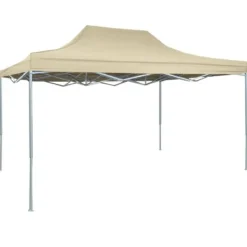 Online Partytält & paviljoner - Living Hopfällbart partytält 3x4 m stål gräddvit Tält & Lusthus