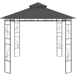 Partytält & paviljoner - Living Paviljong 4x3x2,7 m antracit 160 g/m²