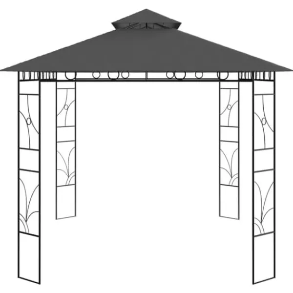 Partytält & paviljoner - Living Paviljong 4x3x2,7 m antracit 160 g/m²