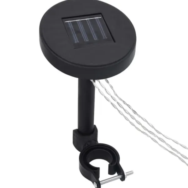 Discount Partytält & paviljoner - Living Paviljong med dubbeltak och ljusslinga LED 3x4 m antracit Tält & Lusthus