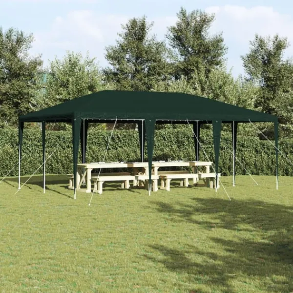vidaXL Partytält Grön 600 x 400 x 266 cm Polyeten och Stål