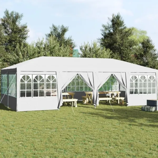 vidaXL Partytält Vit 800 x 400 x 266 cm polyeten
