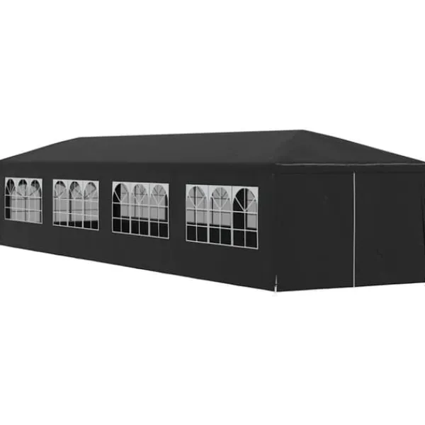 Partytält 3x12 m antracit - UV- och vattenbeständigt | Färg: Antracit | Storlek: 3x12 m