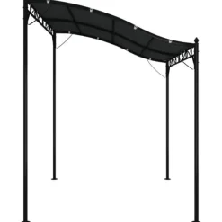 Clearance Paviljong antracit 2x2,3 m 180 g/m² tyg och stål Valvbågar, Spaljéer, Bersåer & Pergolor