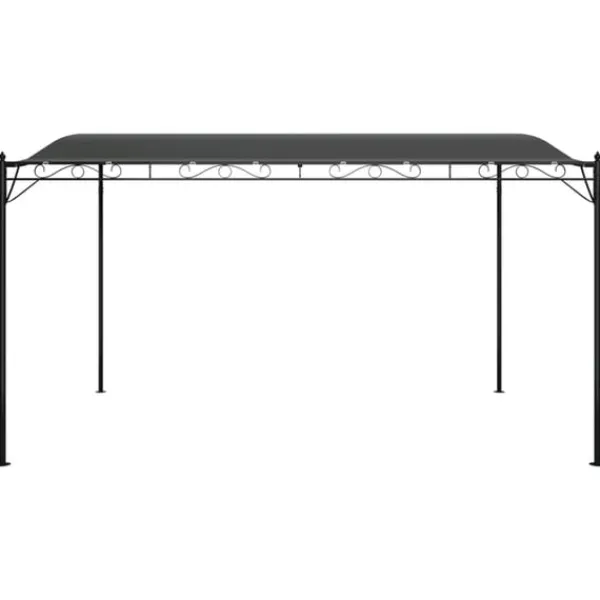 vidaXL Paviljong antracit 4x3 m 180 g/m² tyg och stål