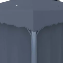 Best Paviljong med draperi 4x3 m - Trädgårdsinredning | Färg: Antracit | Storlek: 4x3 m Tält & Lusthus