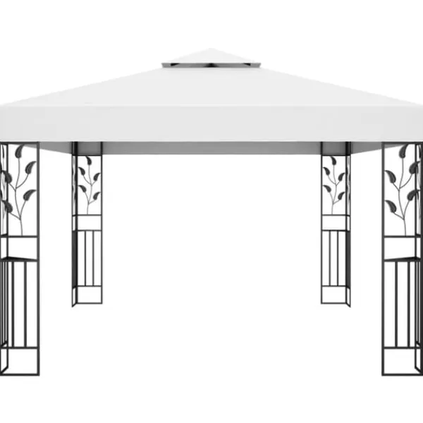 New Paviljong med dubbeltak 3x4 m vit - Paviljong - Paviljonger - Home & Living Tält & Lusthus