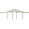 Sale Paviljong med förlängda tak 3x3x2,75 m gräddvit 180 g/m² Tält & Lusthus