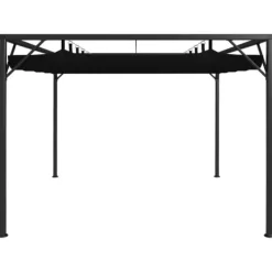 Discount Paviljong med infällbart tak 3x3 m - Vattentät och UV-skydd | Färg: Antracit | Storlek: 3x3 m Valvbågar, Spaljéer, Bersåer & Pergolor