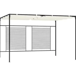 Paviljong med infällbart tak 3x4x2,3 m gräddvit 180 g/m² - Paviljong - Paviljonger - Home & Living