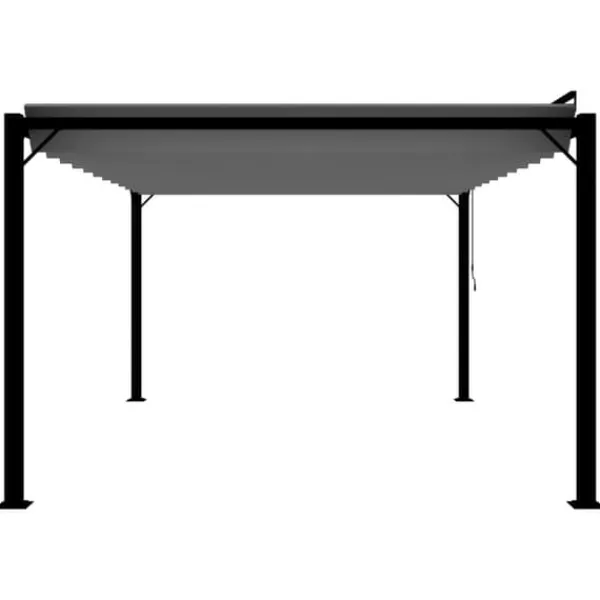 Sale Paviljong med lamelltak 3x4 m antracit tyg och aluminium - Paviljong - Paviljonger - Home & Living Valvbågar, Spaljéer, Bersåer & Pergolor