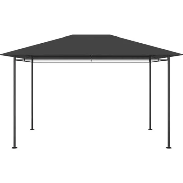 Online Paviljong med massiv stålkonstruktion för utomhusbruk | Färg: Antracit | Storlek: 384x281x270 cm Tält & Lusthus