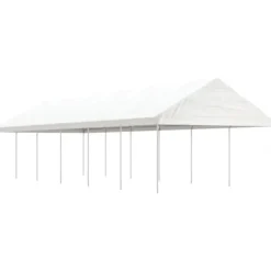 vidaXL Paviljong med tak vit 13,38x4,08x3,22 m polyeten