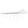 vidaXL Paviljong med tak vit 15,61x4,08x3,22 m polyeten