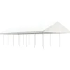 Outlet Paviljong med tak vit 15,61x4,08x3,22 m polyeten Tält & Lusthus