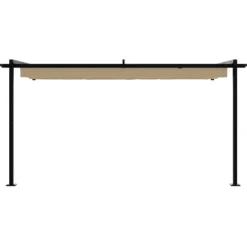 Sale Paviljong Taupe 400 x 300 x 200 cm Polyester Valvbågar, Spaljéer, Bersåer & Pergolor