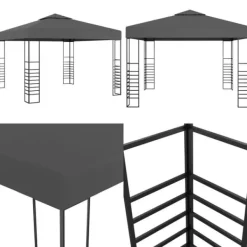 Paviljong 3x3 m antracit - Paviljong - Paviljonger - Home & Living