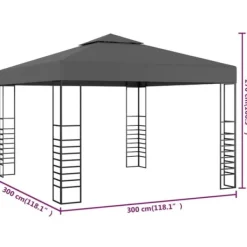 Paviljong 3x3 m antracit - Paviljong - Paviljonger - Home & Living