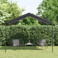 Discount Paviljong 3x3 m i antracit med stålram och polyester | Färg: Antracit | Storlek: 3x3 m Tält & Lusthus
