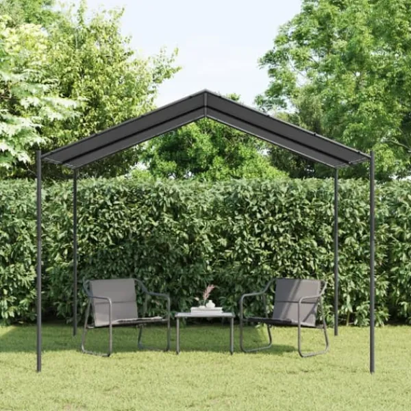 Discount Paviljong 3x3 m i antracit med stålram och polyester | Färg: Antracit | Storlek: 3x3 m Tält & Lusthus