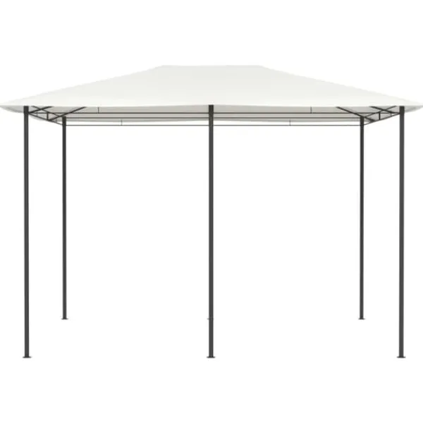 Best Paviljong 3x4 m med massiv stålkonstruktion - Utomhusskydd för fester | Färg: Gräddvit | Storlek: 3x4x2,6 m Tält & Lusthus