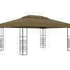 vidaXL Paviljong 3x4 m taupe 180 g/m²