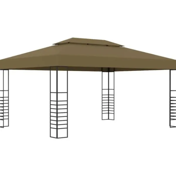 vidaXL Paviljong 3x4 m taupe 180 g/m²
