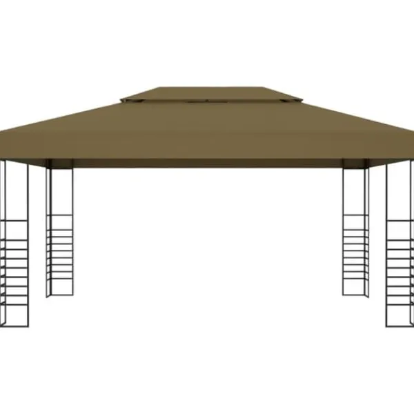vidaXL Paviljong 3x4 m taupe 180 g/m²