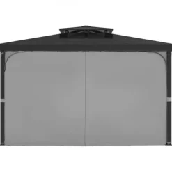 Paviljonggardiner, 283x340x203,5 cm, Grå, Polyester