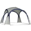 Paviljongtak - 3,5 x 3,5 m - Polyester/bomull - Med krokar och bärväska - Blå