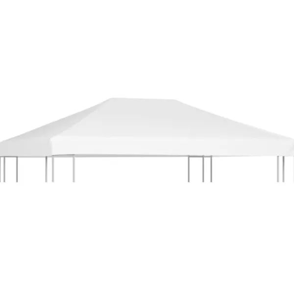 vidaXL Paviljongtak 270 g/m² 4x3 m vit