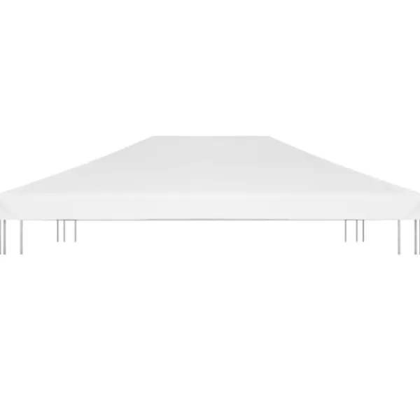 vidaXL Paviljongtak 270 g/m² 4x3 m vit