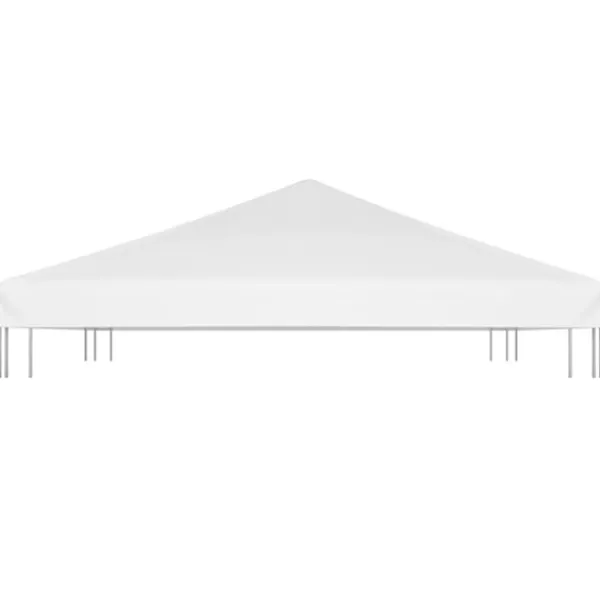 vidaXL Paviljongtak 270 g/m² 4x3 m vit