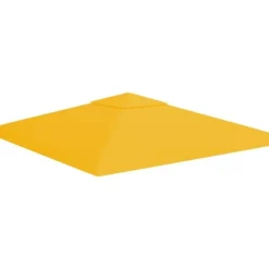 vidaXL Paviljongtak med ventilering 310 g/m² 3x3 m gul