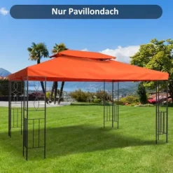 New Paviljongtak 3x4 m, ersättningstak i polyester, roströd Tält & Lusthus