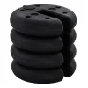 Paviljongvikt, fyllbar upp till 5 kg, HDPE, svart, Ø25x6 cm