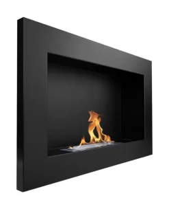 Sale Perfekt för julen julklapp Etanolkamin Bioethanol väggmonterad biospis 65 x 40 x 12 cm matt svart Biopanna miljövänlig biospis Öppna Spisar