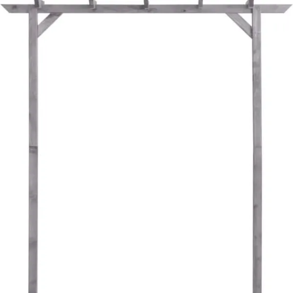 vidaXL Pergola - - Imprägnad furu - Grå - 200x40x205 cm - Motståndskraftig mot röta
