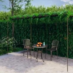 vidaXL Pergola antikbrun 6x3x2,5 m järn