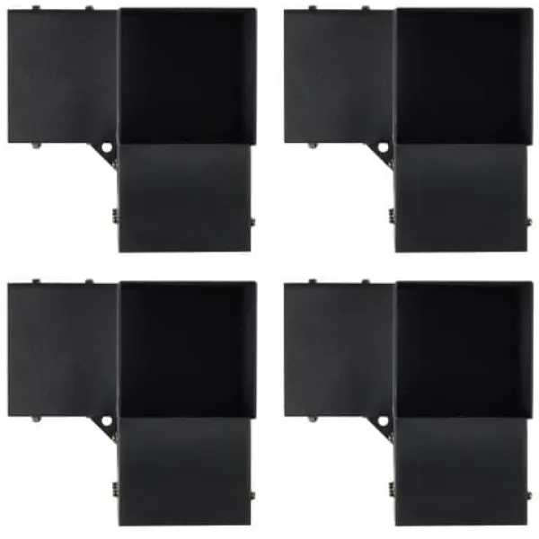 Pergola Fästesats, 3-vägs hörnfäste, 14,2x14,2 cm, Svart, Stål
