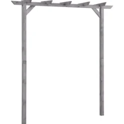 vidaXL Pergola grå 200x40x205 cm impregnerad furu